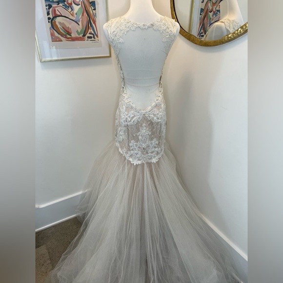 Low Back, Fit and Flare Giselle Gown by Watters WToo Bridal - Picture 3 of 7